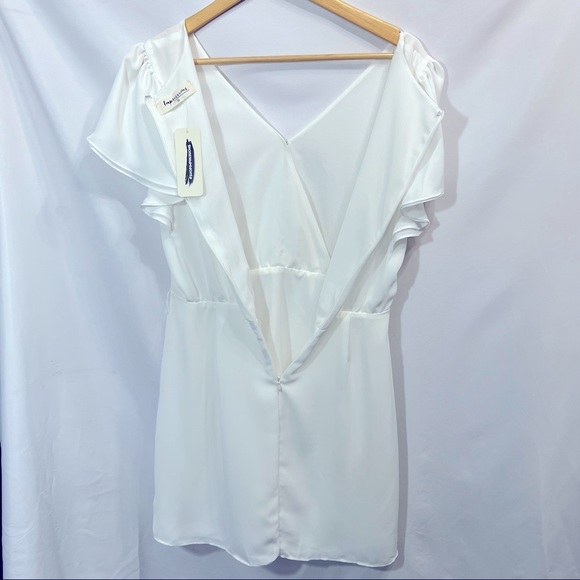 Impressions New with Tags white midi dress Medium - Picture 5 of 8